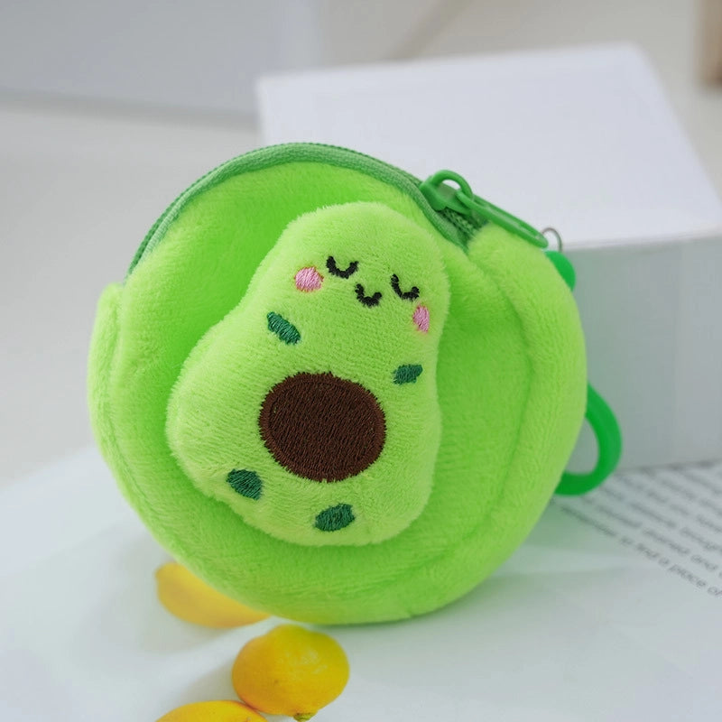 Avocado Shape Coin Purse New Arrival Fruit Schoolbag Lipstick Pack Cable Package Coin Pocket