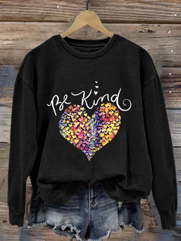 Be Kind Art Print Casual Sweatshirt