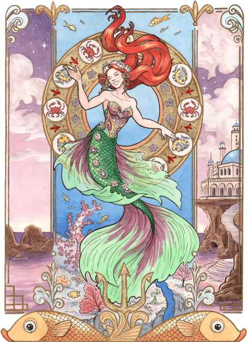 Disney Princess Mermaid 40*50CM(Canvas) Full Round Drill Diamond Painting gbfke