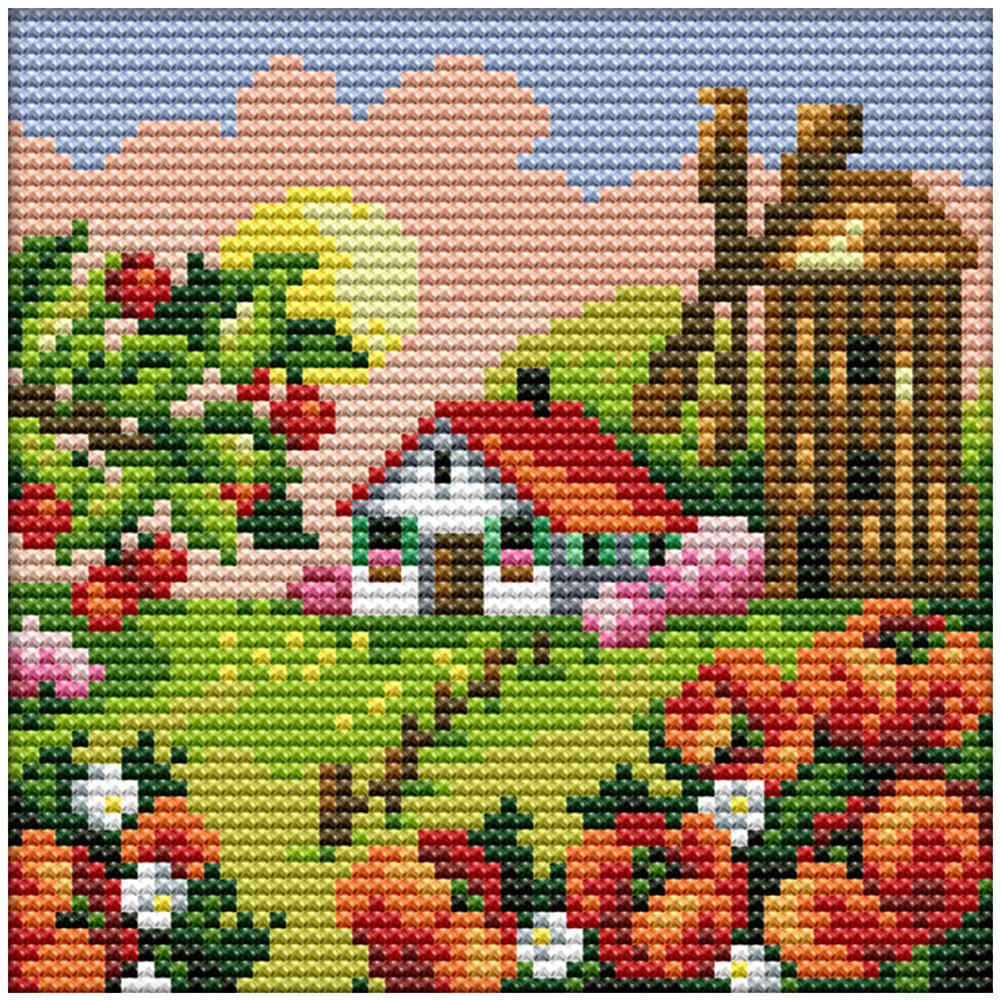 

Spring - 14CT Stamped Cross Stitch - 16x16cm, 501 Original