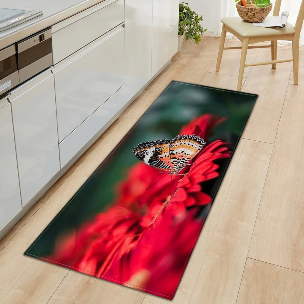 Modern Kitchen Mat Entrance Doormat Home Living Room Bedroom Children's Carpet 3D Printed Hallway Tatami Balcony Bath Long Rug
