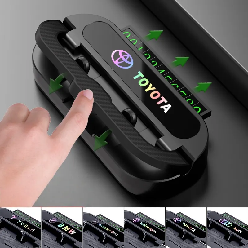 Car phone holder and parking number plate combo, creative multi-functional parking sign