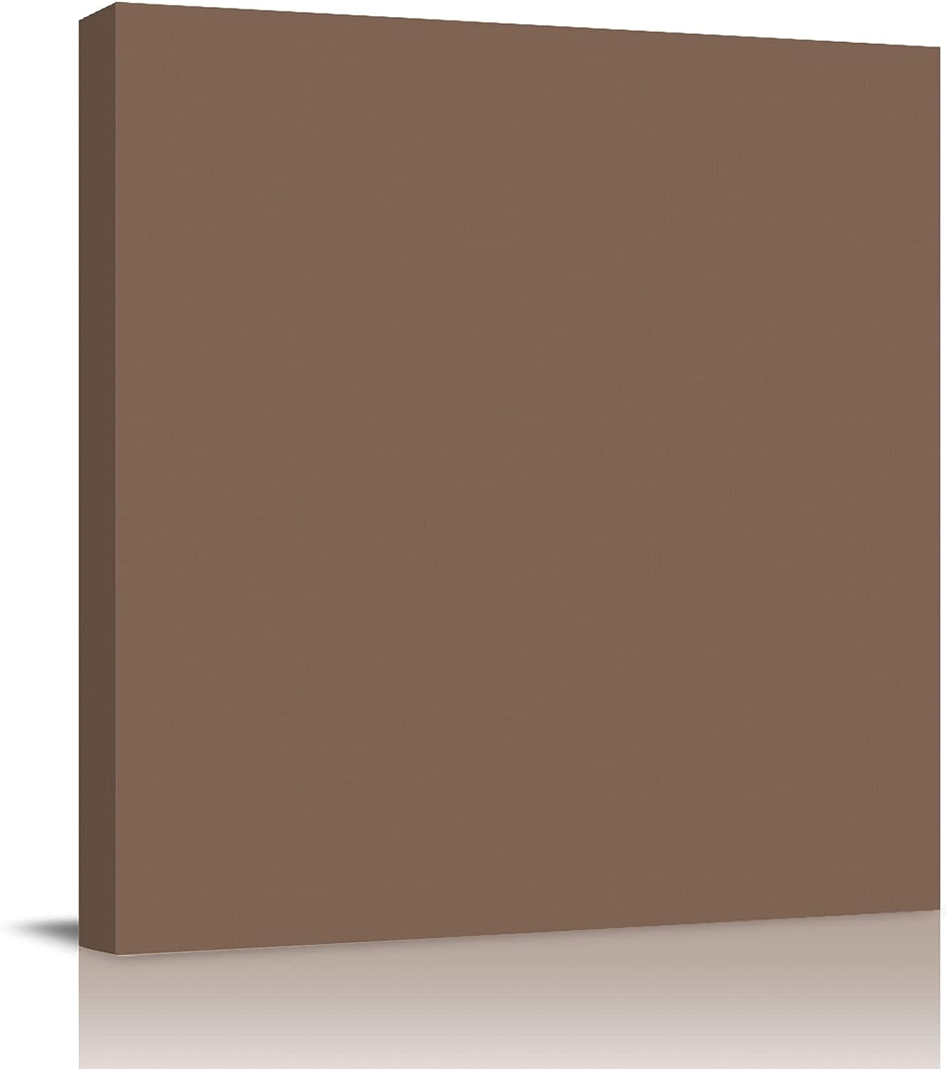 Canvas Wall Art for Living Room Solid Color Brown Canvas Prints Picture Framed Wall Decor for Holiday Bedroom Bathroom Framhouse Office Kitchen Home Decoration, 8 inch x8 inch  8 x 8 in