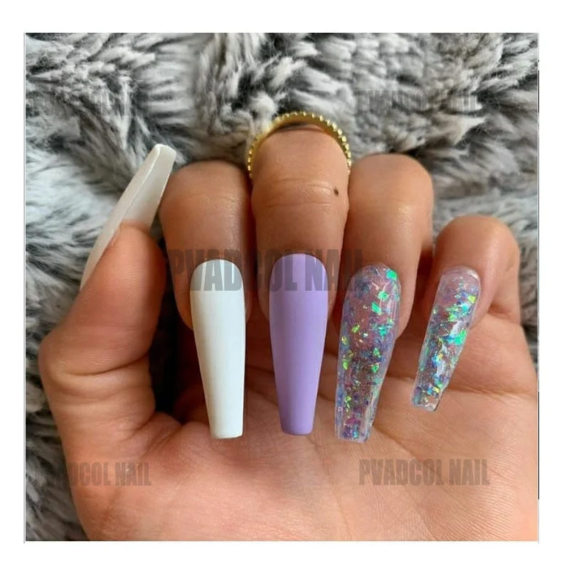 Nail Art Glitter Blue Chunky Iridescent Irregular Nail Sequins Flakes Pigment Acrylic Manicure Decoration Tool-Nail Inspo