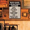 Before Leaving Home Bring Key Gun Cell Knife Warning - Vintage Metal Signs(8*12Inch/12*16Inch) - Warning