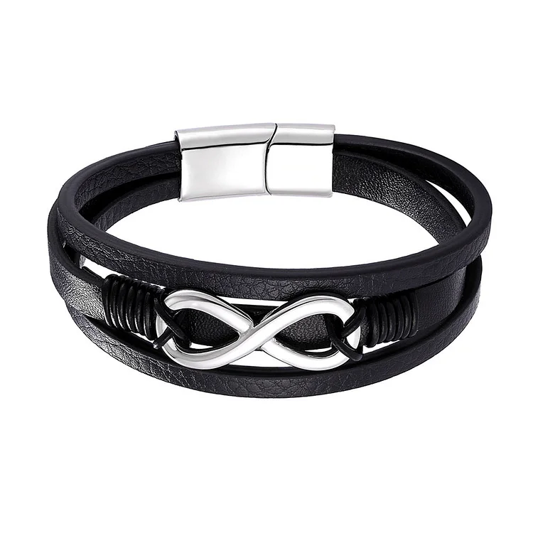 For Son - I Love You Until Infinity Runs Out Three-Layer Bracelet
