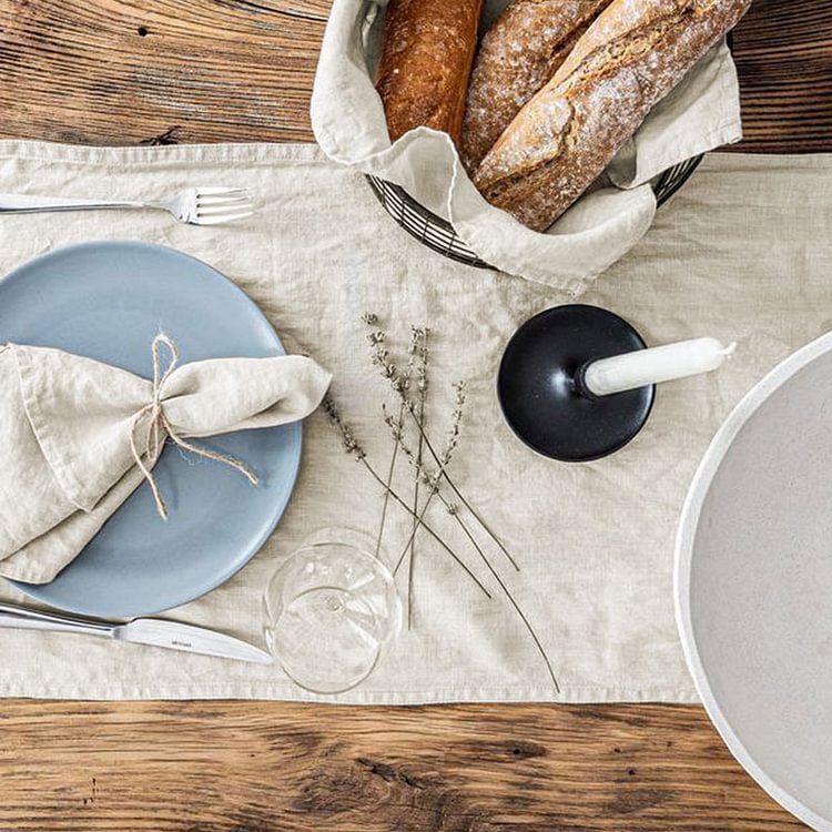 Long Linen Table Runners-ChouChouHome