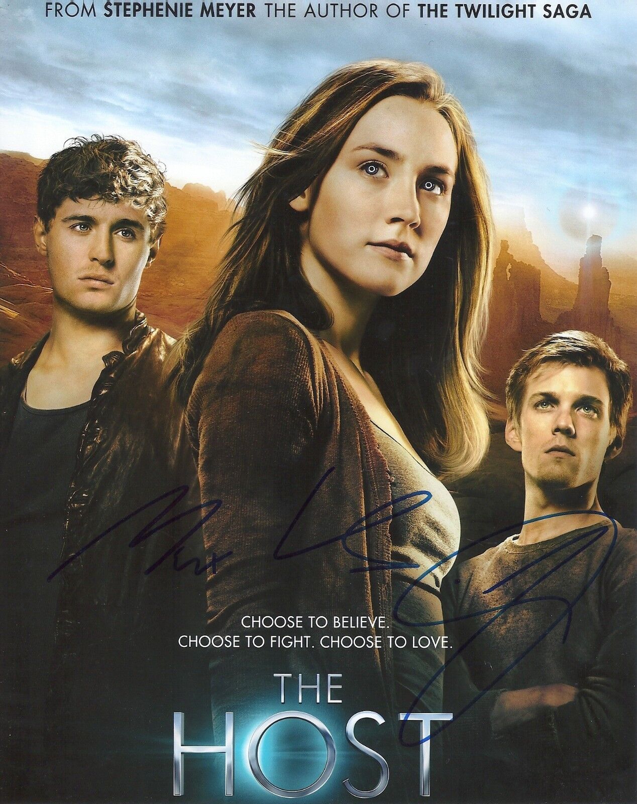 JAKE ABEL & MAX IRONS 'THE HOST' IAN & JARED SIGNED COMBO 8X10 PICTURE *COA