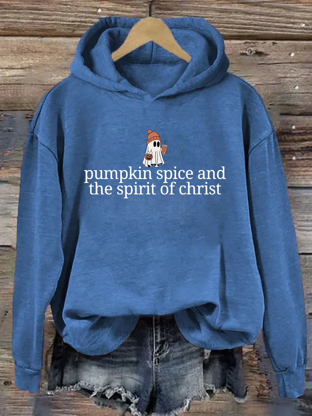 Cute Ghost Pumpkin Spice Coffee Hoodie