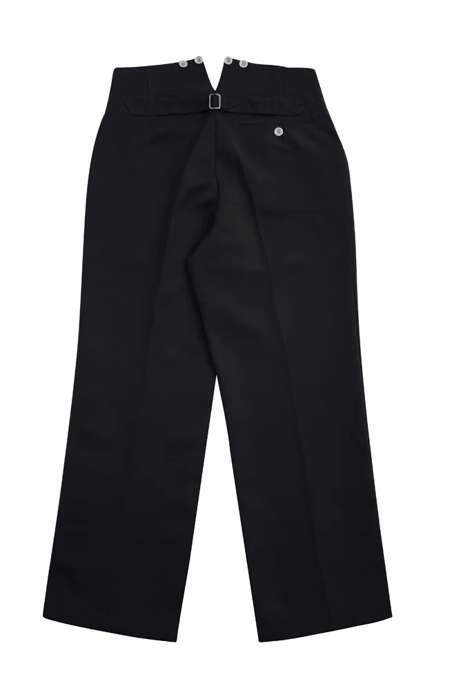   Polizei German Black Gabardine Service Trousers German-Uniform