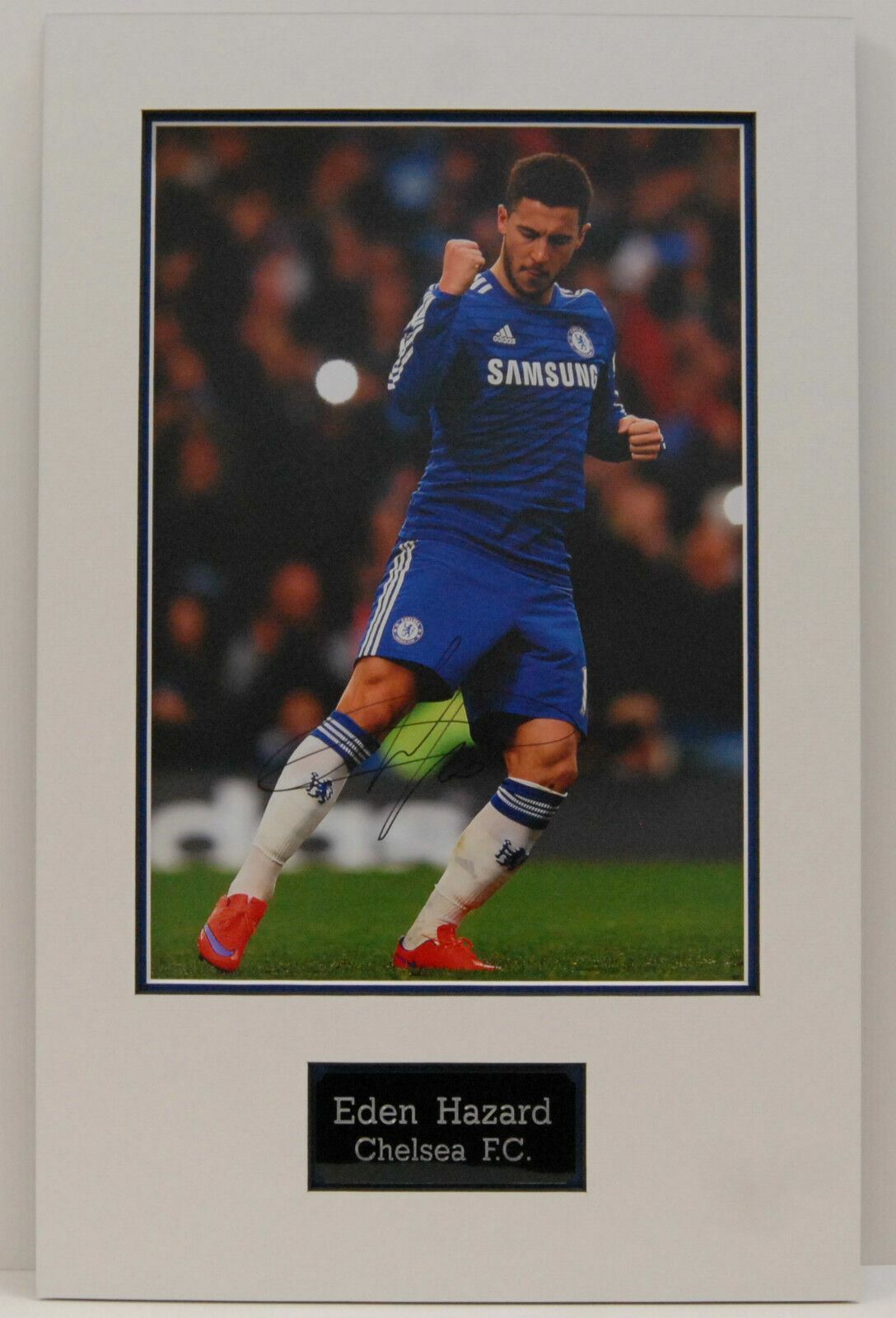 Eden Hazard MOUNTED Genuine Hand Signed 18X12 Photo Poster painting CHELSEA FC (B)