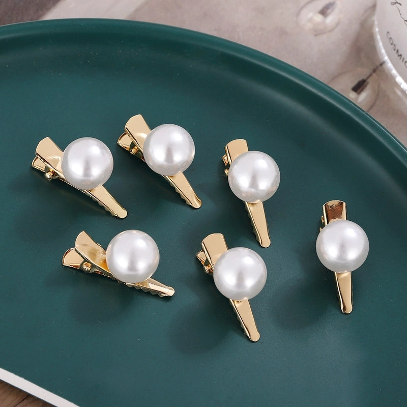 Sweet Solid Color Metal Plating Hair Clip