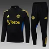 Joyfball 2025/2026 Manchester United Half-Pull Training Suit Black Football Shirt 1:1 Thai Quality