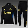 2025/2026 Manchester United Half-Pull Training Suit Black Football Shirt 1:1 Thai Quality Set