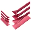 2 PCS 3-in-1 Measuring Spoons 6 Different Sizes Polygons Flat Fold Spoon(Red)