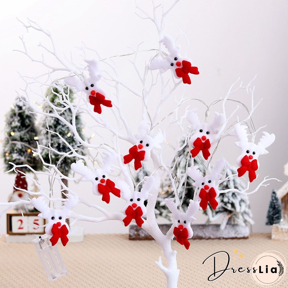 Leds 54Ft Christmas Snowman String Lights Waterproof Light Short Plush For Decorations