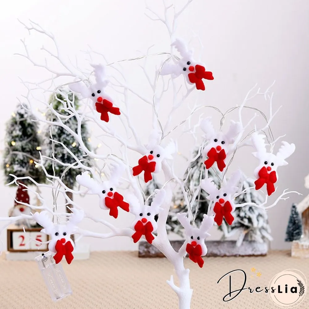 Leds 54Ft Christmas Snowman String Lights Waterproof Light Short Plush For Decorations