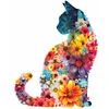 Flower Cat -11CT Stamped Cross Stitch 40*50cm/15.75*19.69in tapestrymarket