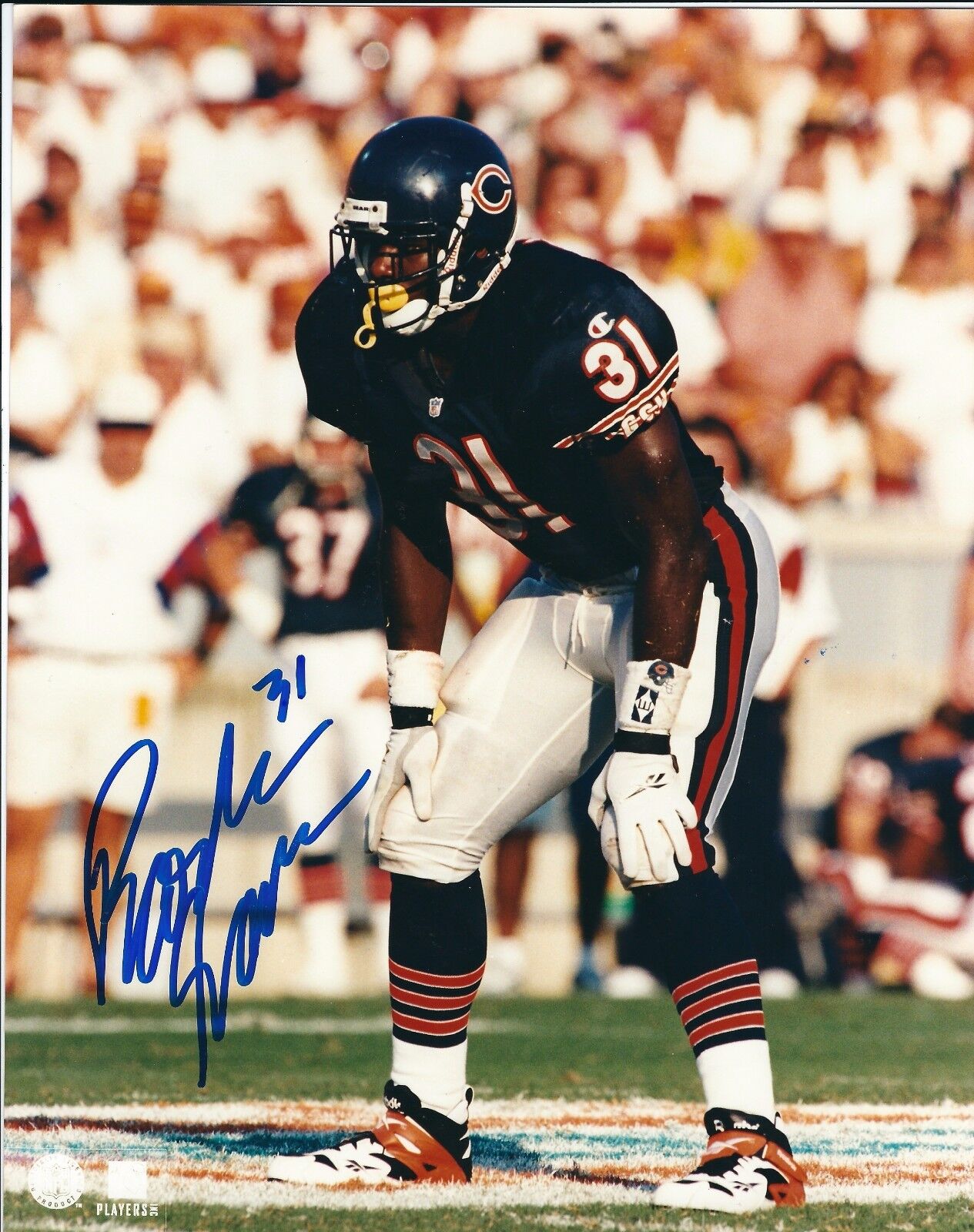 Autographed 8x10 RASHAAN SALAAM Chicago Bears Photo Poster painting - COA