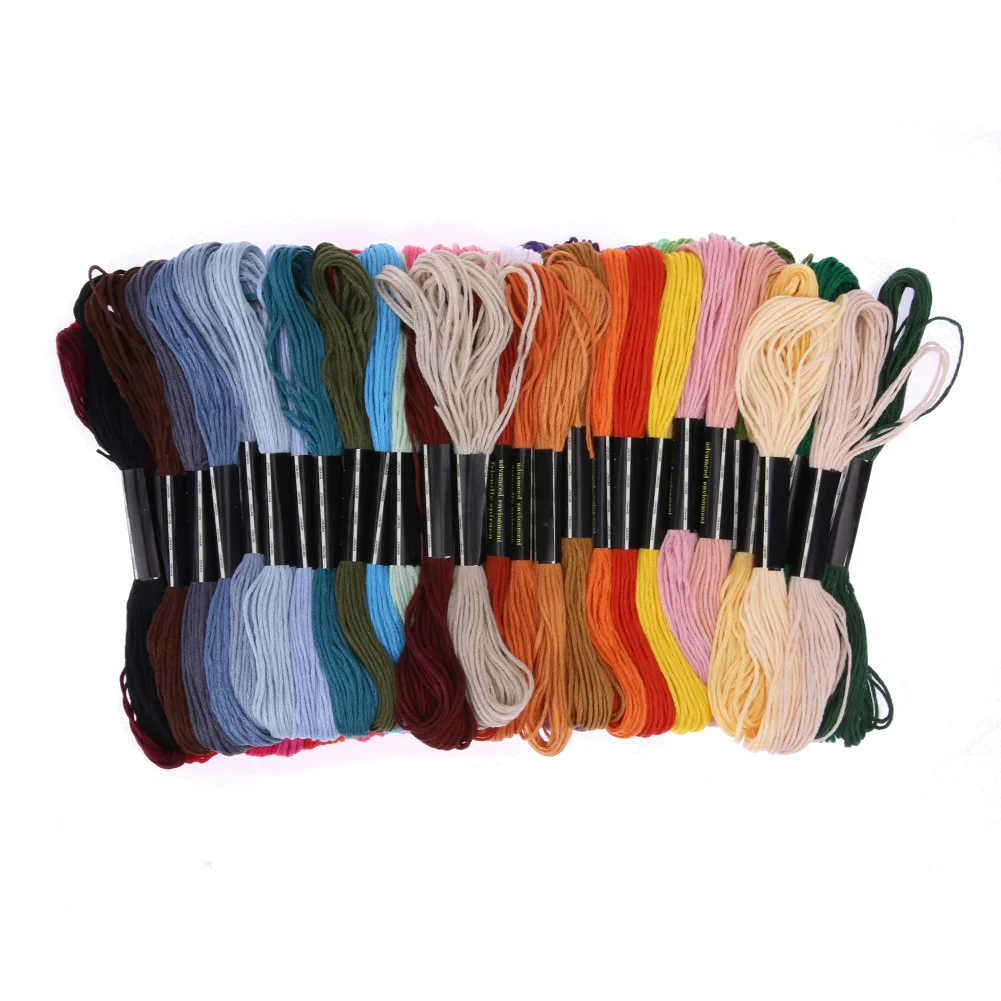 50 Colors Embroidery Thread Hand Cross Stitch Floss Sewing Skeins Craft