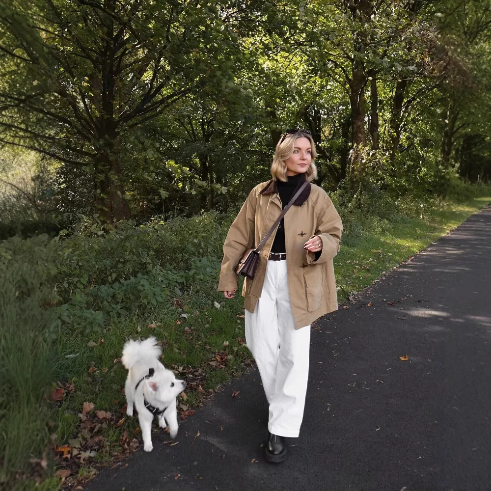 Nigikala Nigikala New Women's Fashion Casual Loose Thin Collar Cotton Jacket Jacket