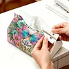 (24cm)Diamond Art Tissue Box DIY PU Napkin Cover for Home Decoration(Butterfly)