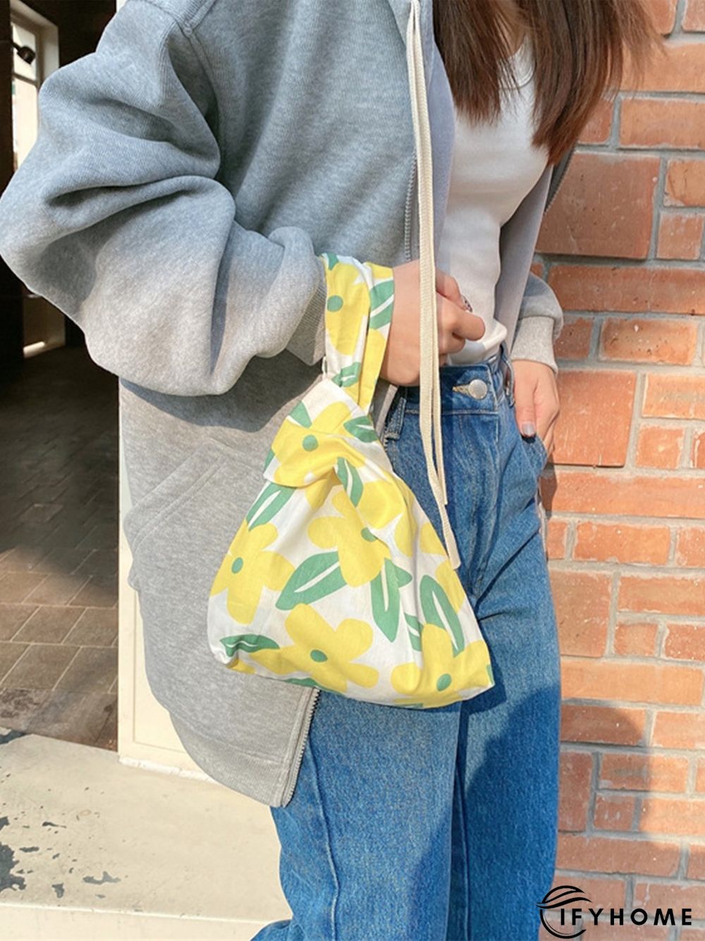 Spring Summer Artistic Colorful Floral Graphics Cotton Clutch | IFYHOME