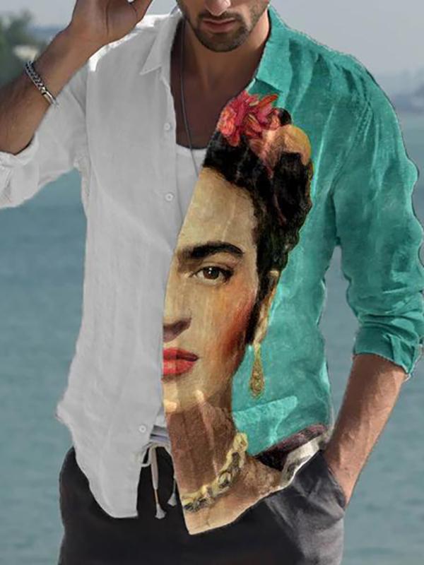 frida kahlo linen blouse