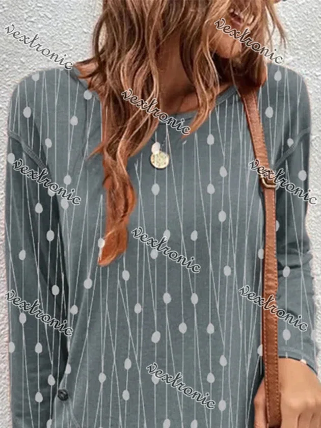 Women Half Sleeve V-neck Solid Color Dress