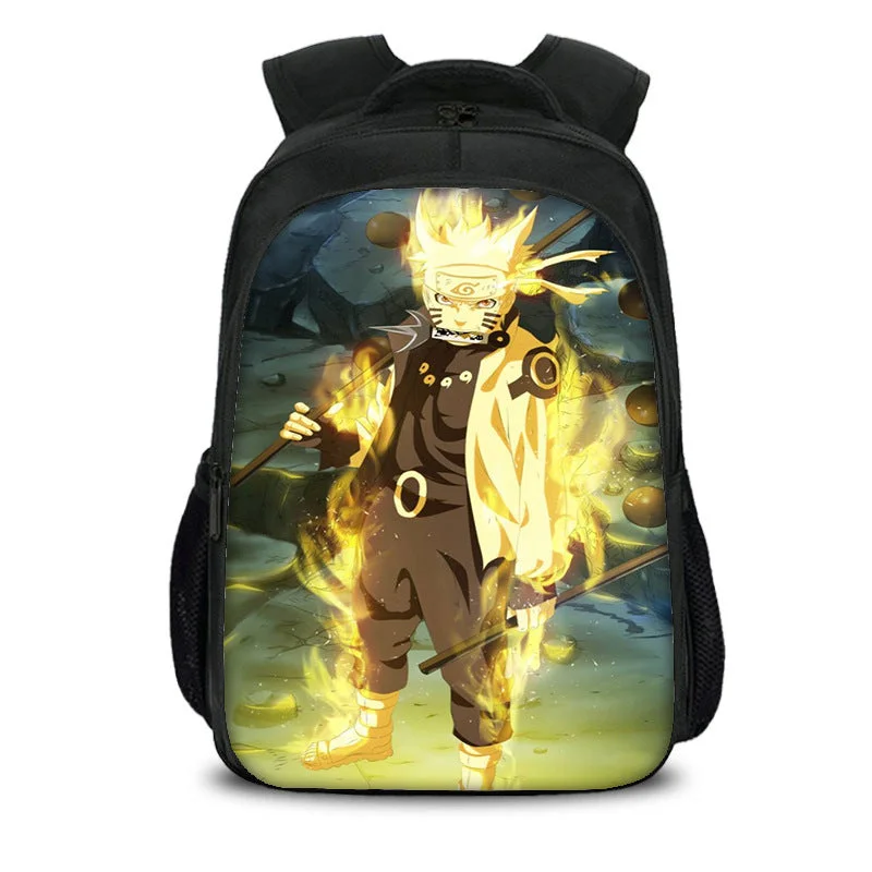 Buzzdaisy Anime Naruto Kakashi Uchiha Sasuke #12 Backpack School Sports Bag