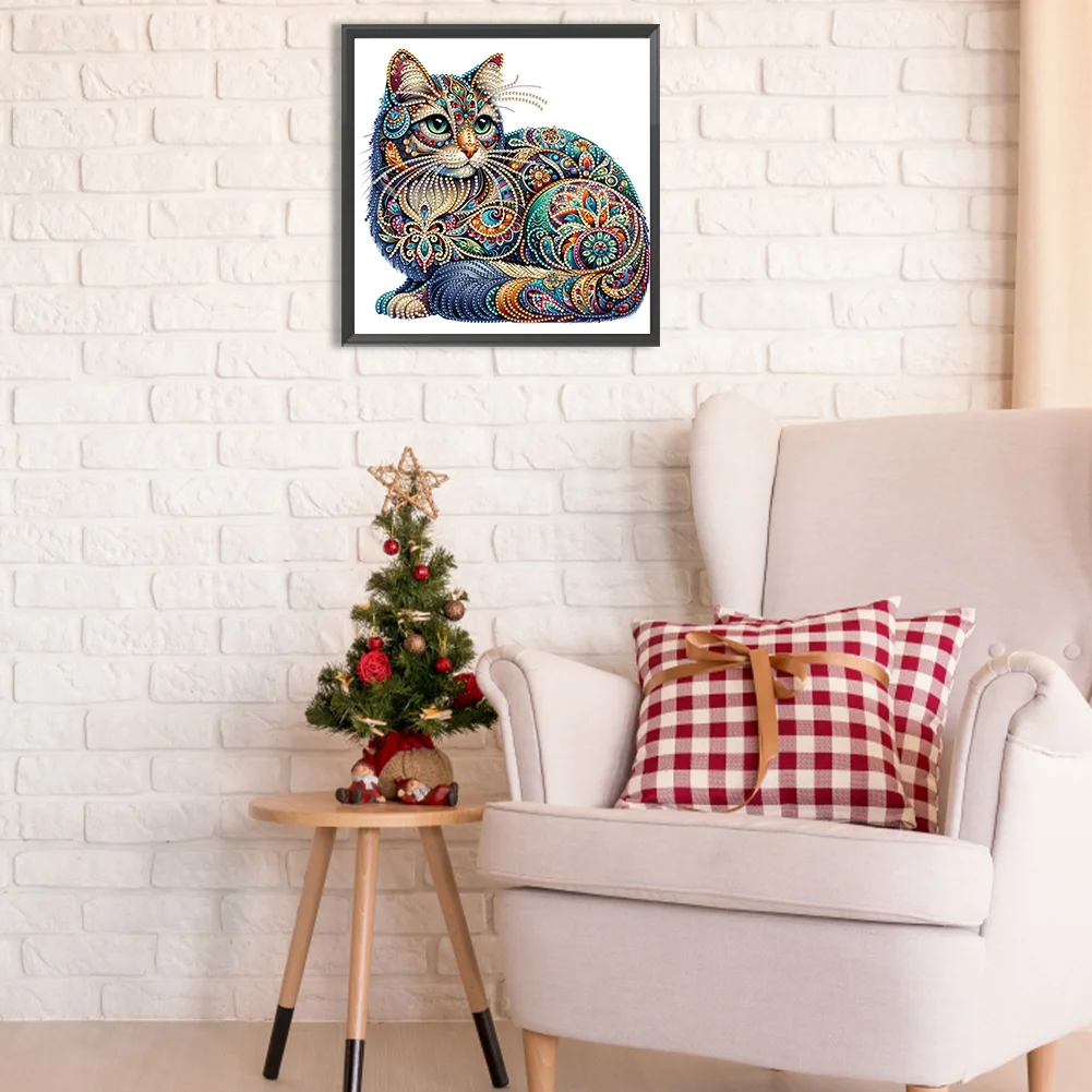 Diamond Painting - Partial Special Shaped Drill - Gorgeous Cat(Canvas|30*30cm)