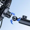 12V/24V Car Cooling Fan USB Suction Cup Windshield Desk Fan 3 Speeds Auto Cooler