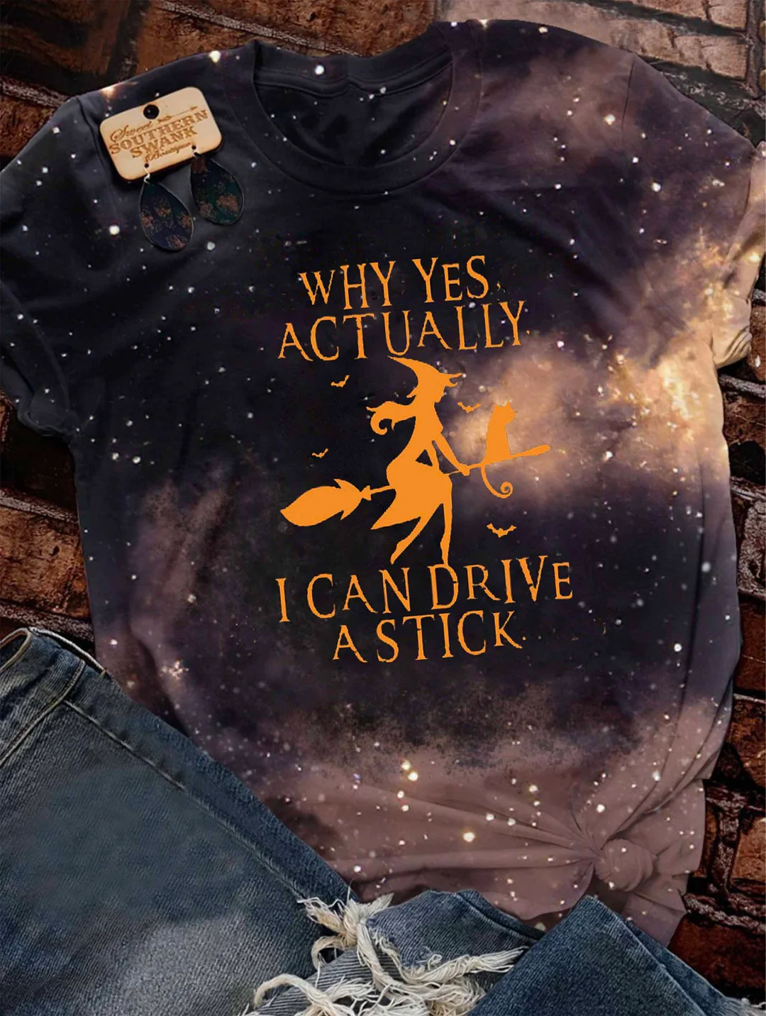 Why Yes, Actually. I Can Drive The Stick Halloween Tie Dye T-shirt