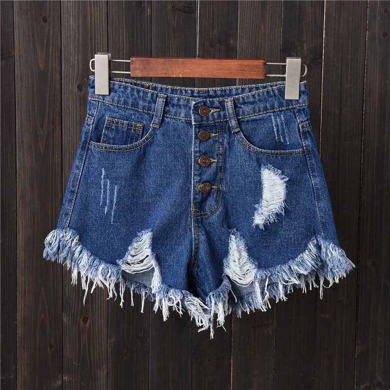 NEEDBO Shorts Jeans Summer Women Denim Shorts High Waist Casual Short Femme Plus Size 6XL Hole Sexy Ladies Hot Short Pants Mujer