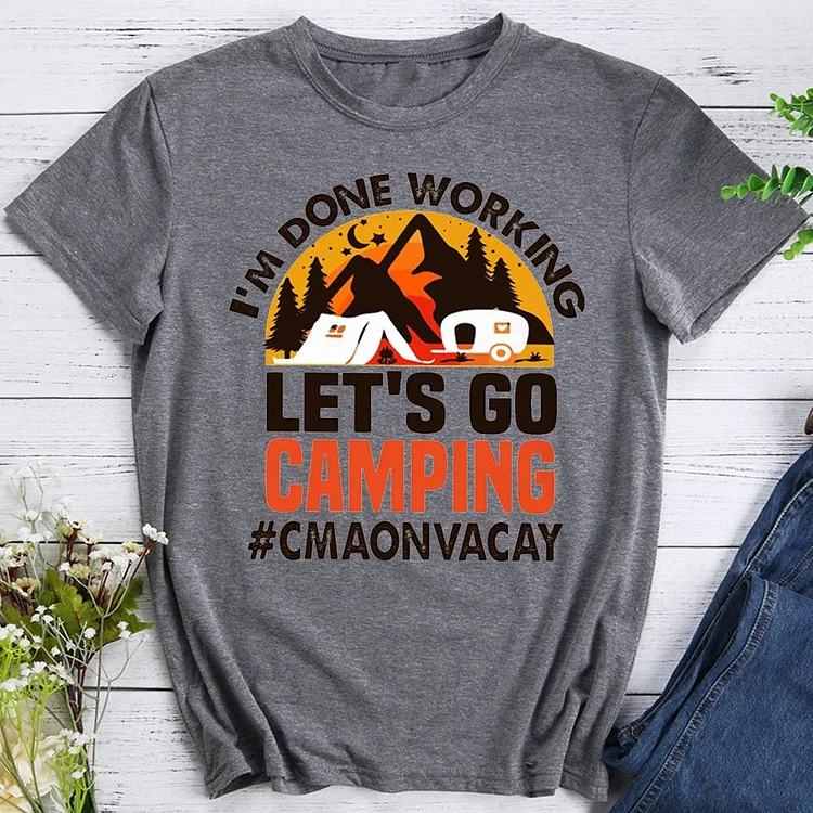 Let's Go Camping T-shirt Tee -012987