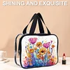 DIY Blume Diamond Painting Bling Strass Make-up Tasche große Aufbewahrungstasche