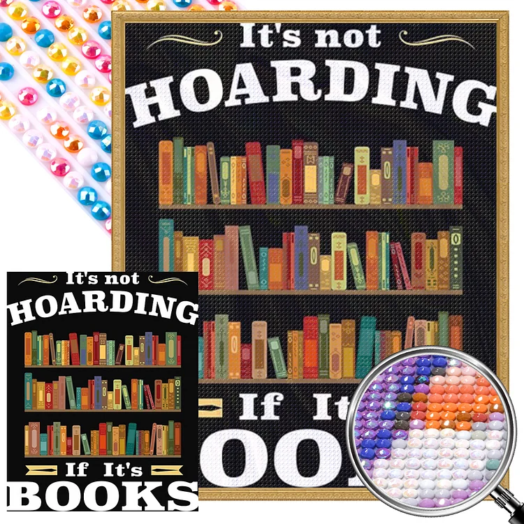 Books Are Not Hoarding 40*50CM (Canvas) Full AB Round Drill Diamond Painting gbfke