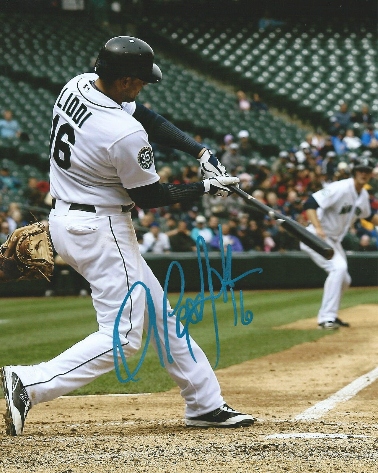 **GFA Seattle Mariners *ALEX LIDDI* Signed 8x10 Photo Poster painting A3 COA**