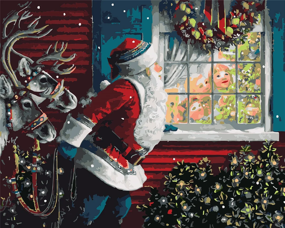Christmas Paint By Numbers Kits UK WH-80681