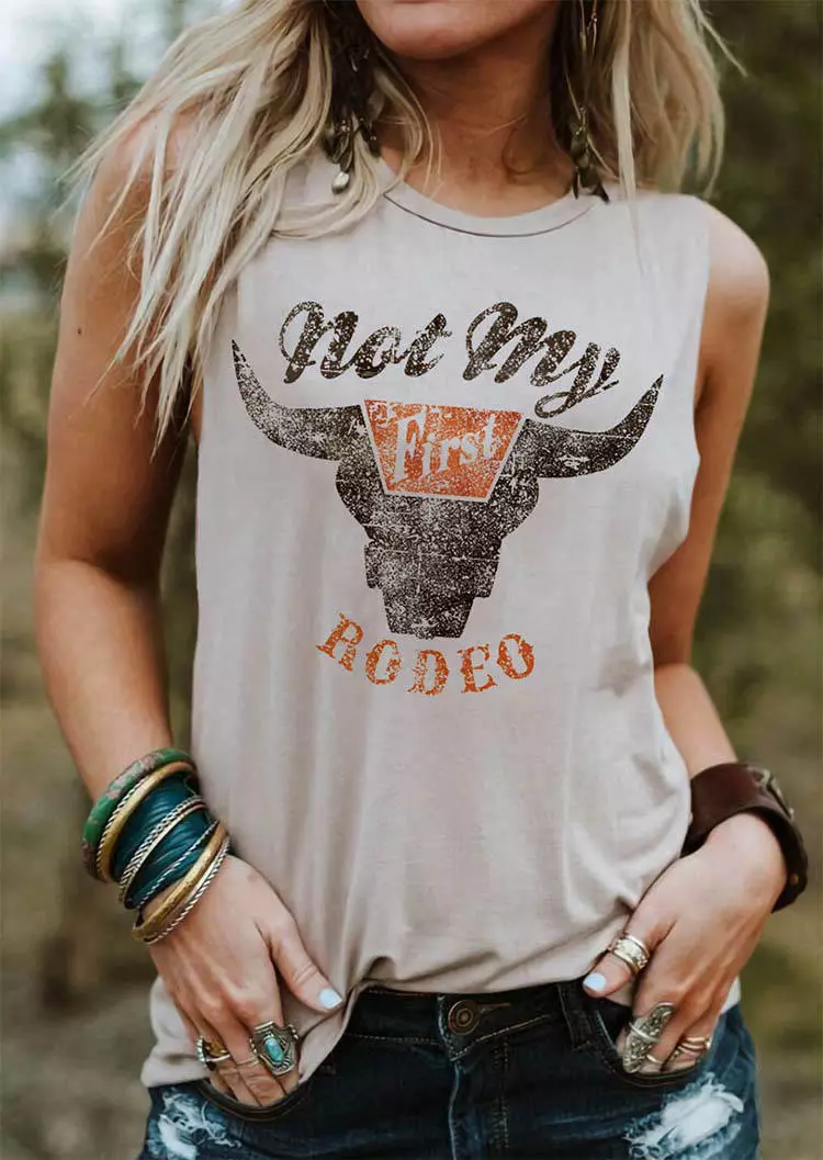 Bull Print Sleeveless Tee