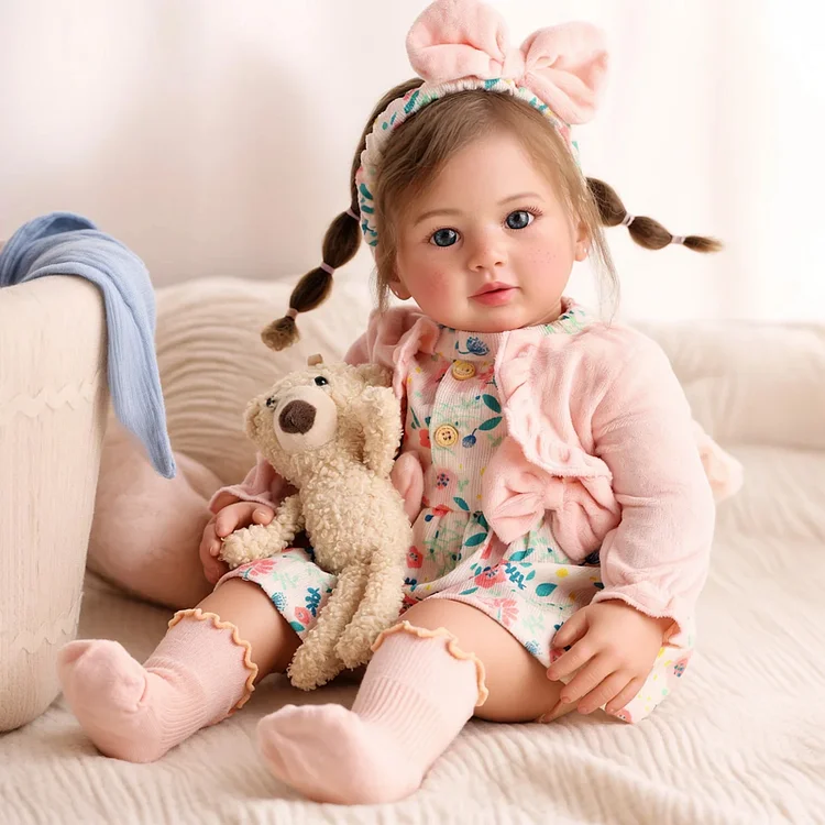 Babeside Smiling Reborn Baby Candy 22" Freckled Girl  Building Lovely Memories