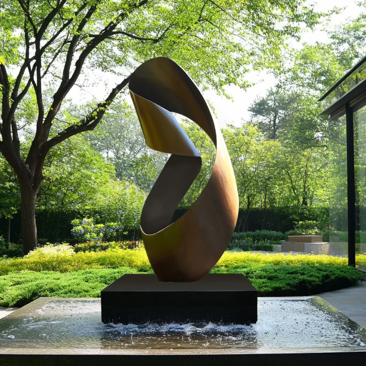 Aeterna Cura - Modern Bronze Abstract Sculpture for for Interior & Exterior Spaces