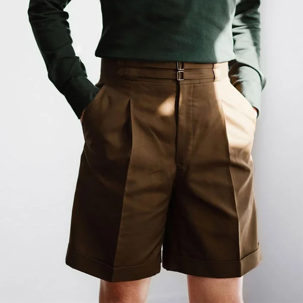 Vintage casual mens plain shorts