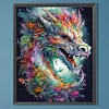 Feuille dragon-partielle ab carr&eacute; peinture diamant-40*50cm