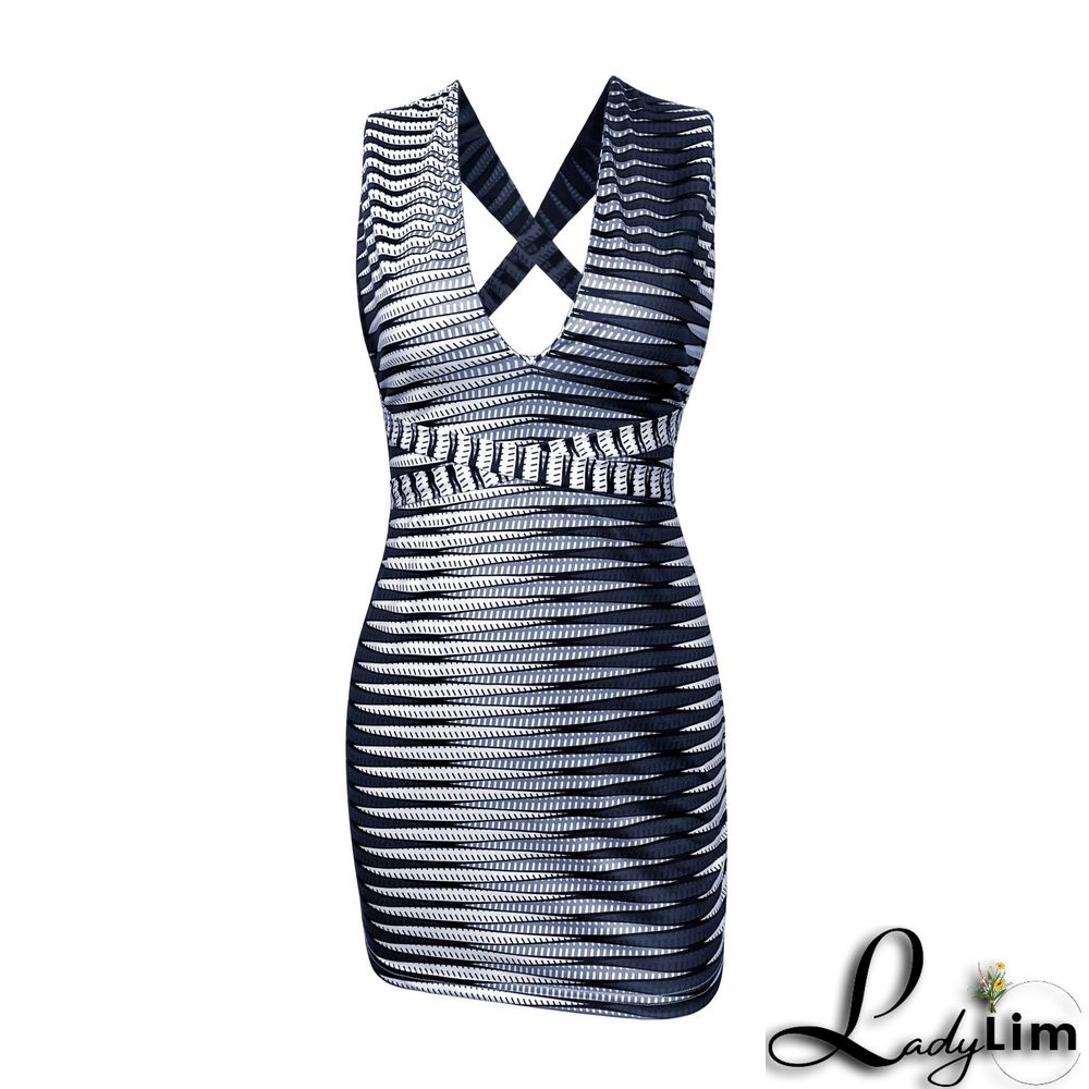 Women Summer Lace-Up Sleeveless Backless Mini Dress