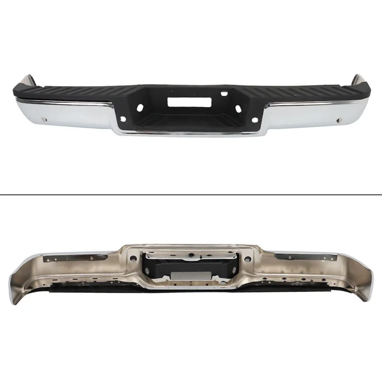 SEBLAFF Rear Step Bumper Chrome with Parking Aid Sensor Holes Replacement for 2006 2007 2008 F150 Mark LT FO1103138