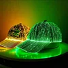 Fiber Optic Hat LED Hat with 7 Colors Glow EDC Baseball Cap USB Rechargeable Glow Hat, Party LED Christmas Hat Halloween Hat