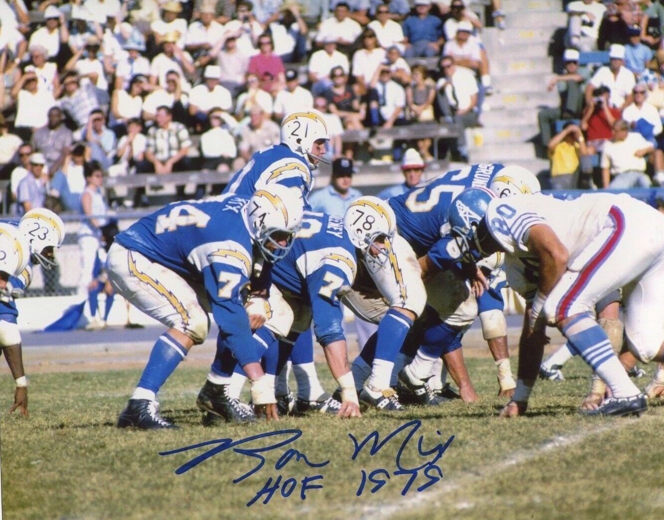 Ron Mix Autographed Signed 8x10 Photo Poster painting ( HOF Chargers ) REPRINT