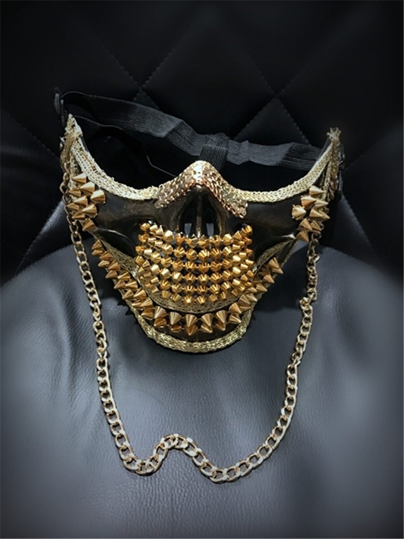 Skull Punk Rivet Handmade Masquerade