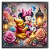 Mickey Winnie And Candle-11CT Stamped Cross Stitch 50*50cm/19.69*19.69in